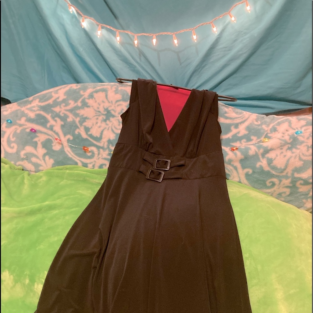 Cocktail dress black medium length size XL